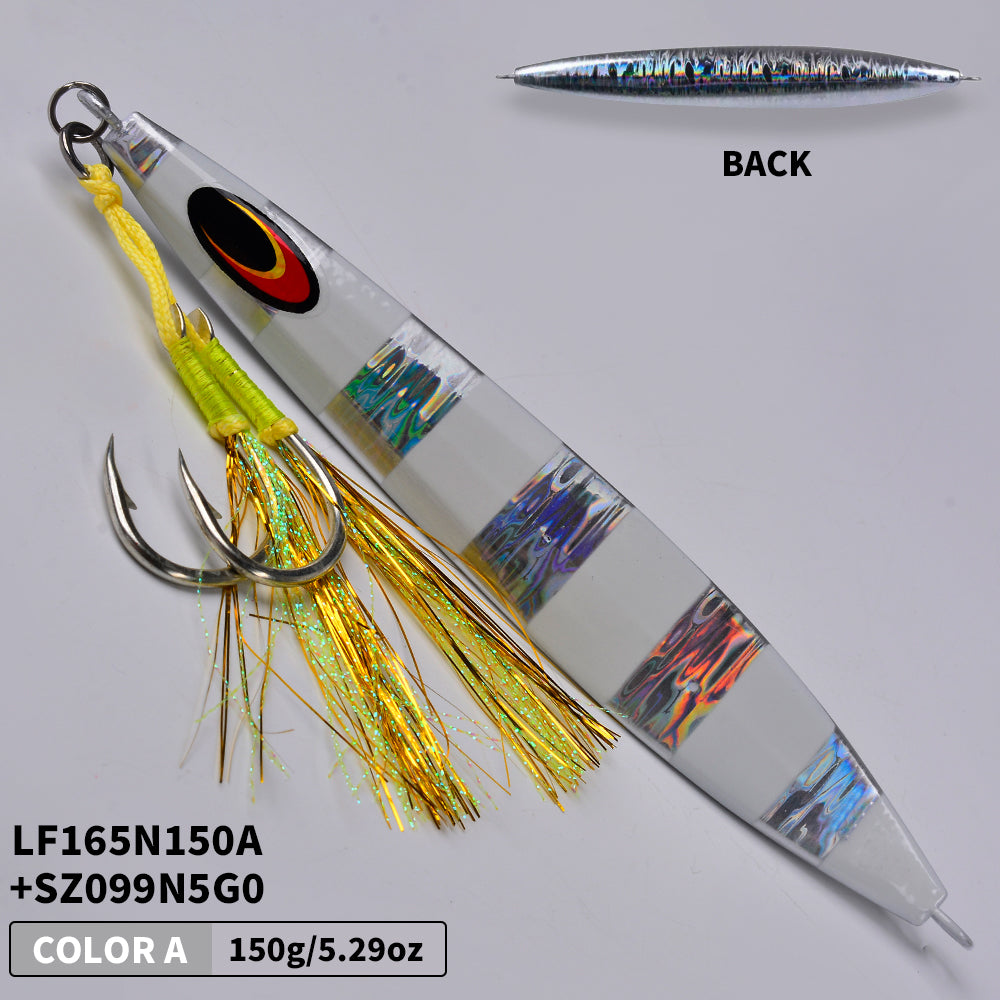 KATUYSHA  Metal Jig Fishing Lure Swimbait Spinner Sea Tackle Kit Pesca Artificial Bait Cast 3D Laser Wobbler Pike Spoon Carp Hook（ with Assist Hook）