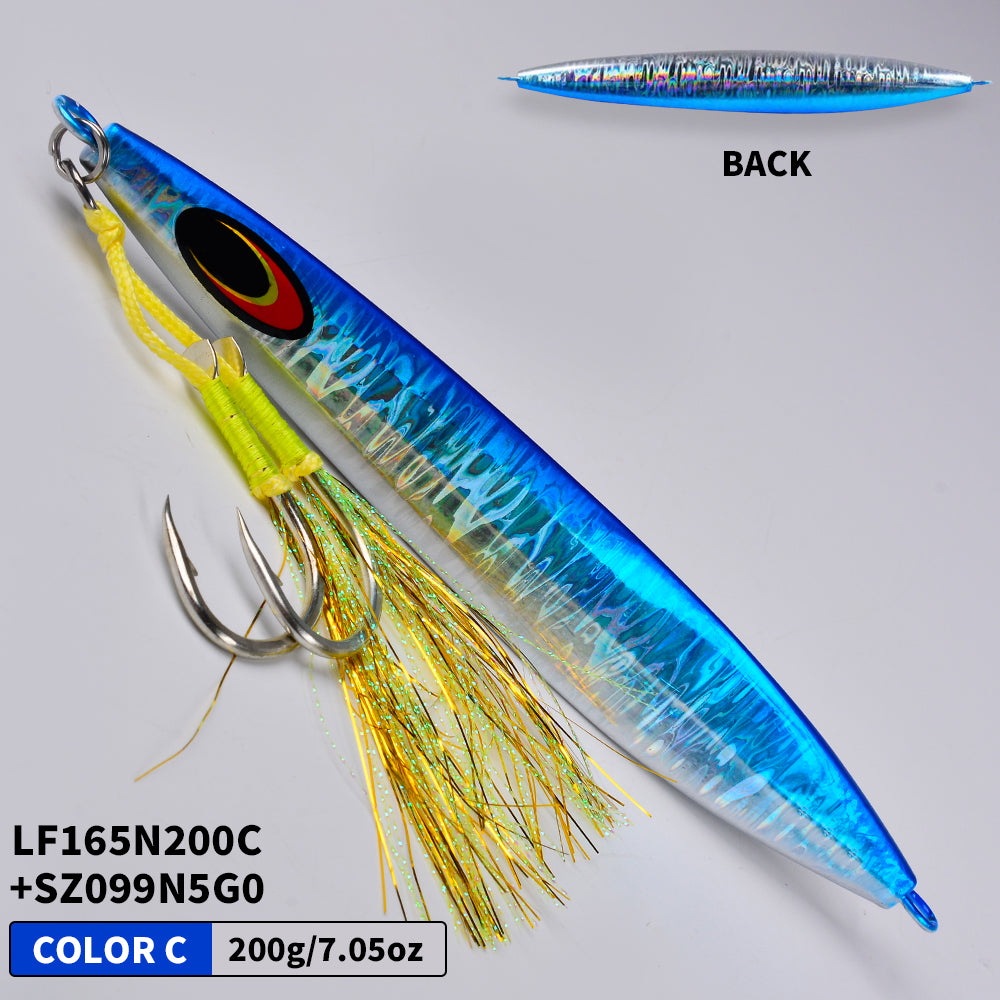 KATUYSHA  Metal Jig Fishing Lure Swimbait Spinner Sea Tackle Kit Pesca Artificial Bait Cast 3D Laser Wobbler Pike Spoon Carp Hook（ with Assist Hook）