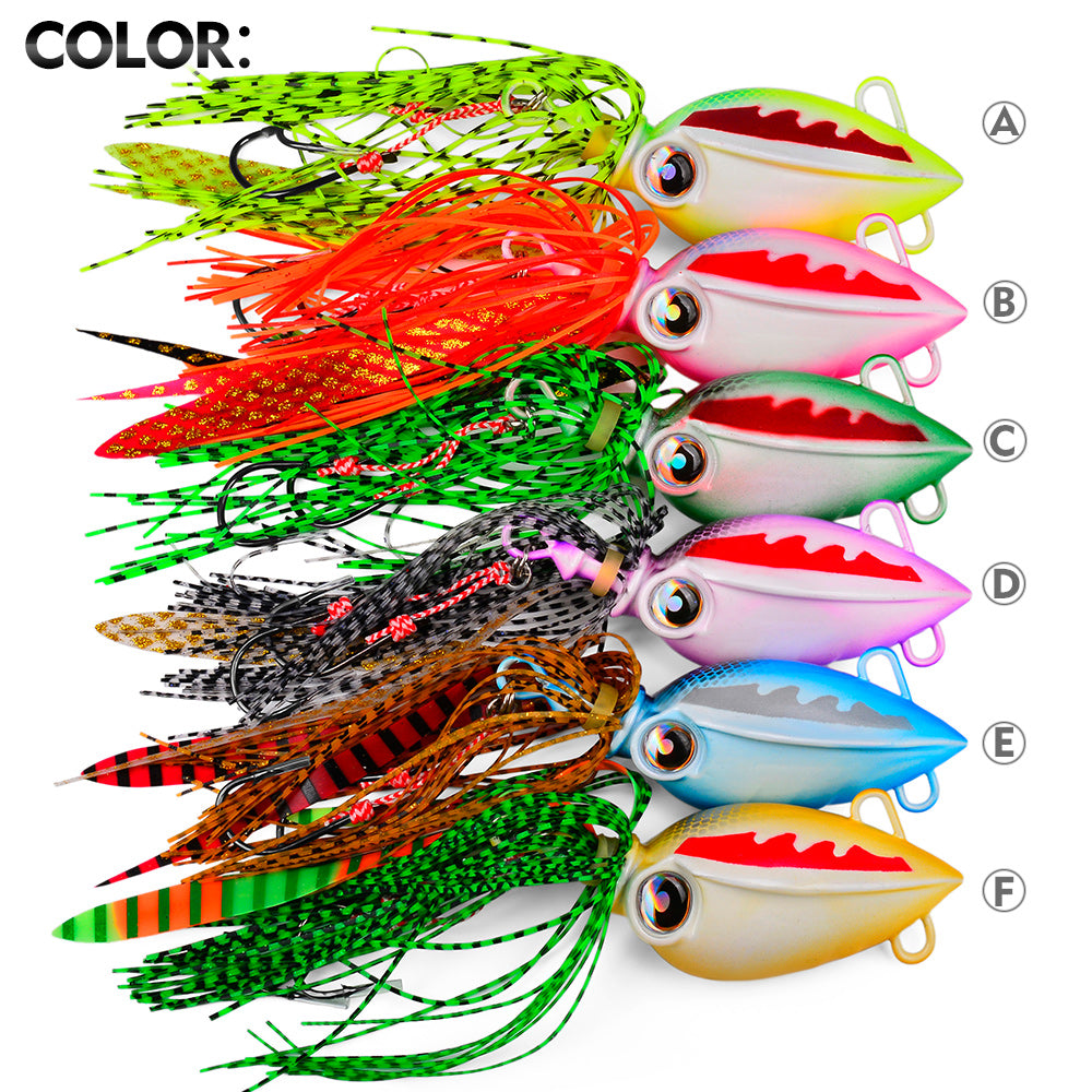 KATYUSHA Octopus Metal Jig Lure, 40g-200g, with Silicone Skirt Saltwater Slow Pitch Jigging Bait, Realistic Squid Design