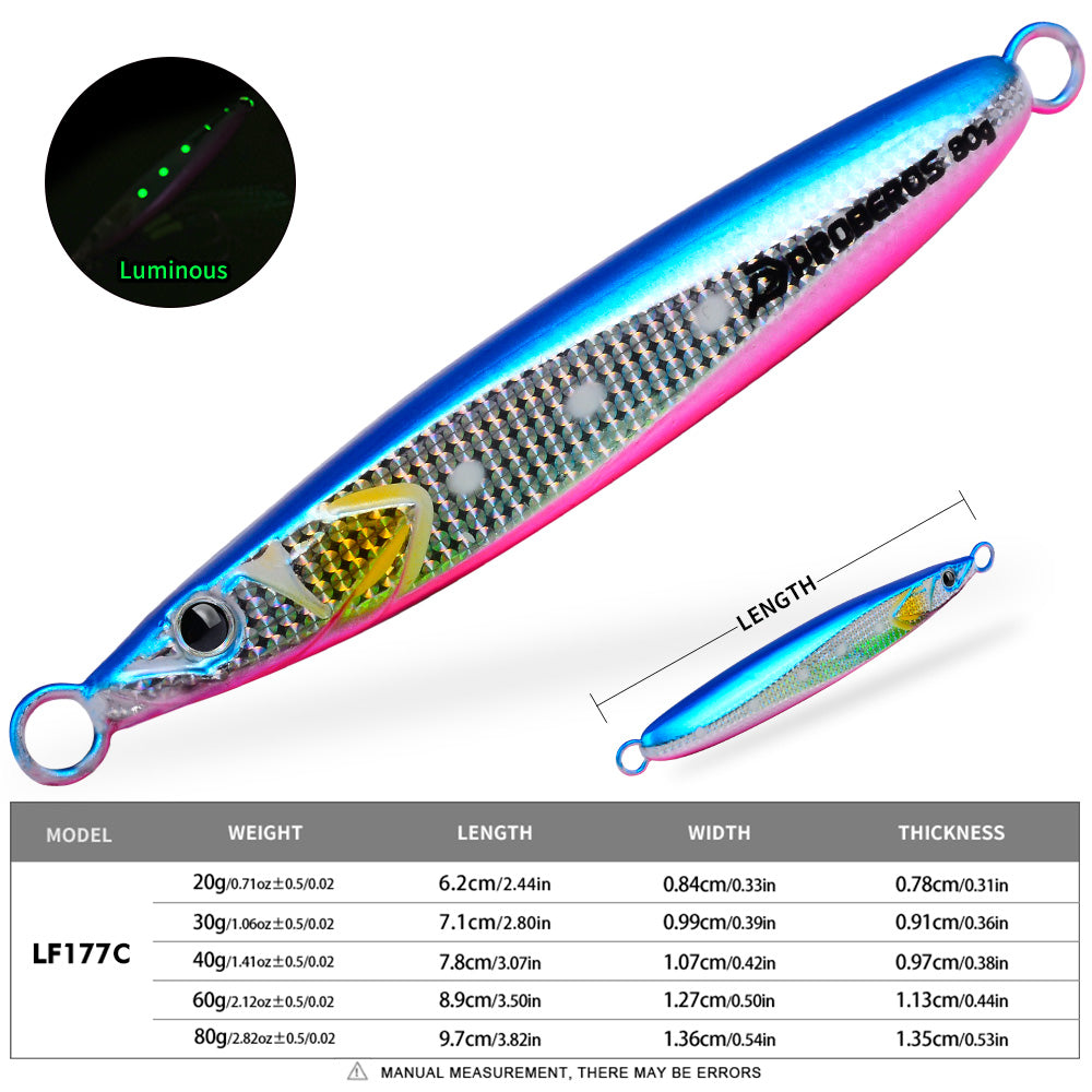 KATUYSHA Metal Jig Lure, 20g-80g, Multi-Color Holographic Fish Design. Saltwater Vertical Jigging Bait, 3D Eye &amp; Scale Pattern