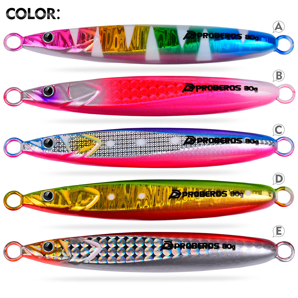 KATUYSHA Metal Jig Lure, 20g-80g, Multi-Color Holographic Fish Design. Saltwater Vertical Jigging Bait, 3D Eye &amp; Scale Pattern
