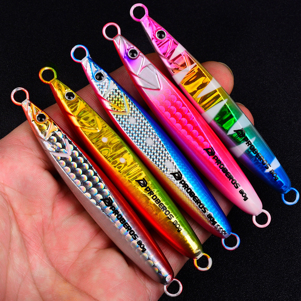 KATUYSHA Metal Jig Lure, 20g-80g, Multi-Color Holographic Fish Design. Saltwater Vertical Jigging Bait, 3D Eye &amp; Scale Pattern