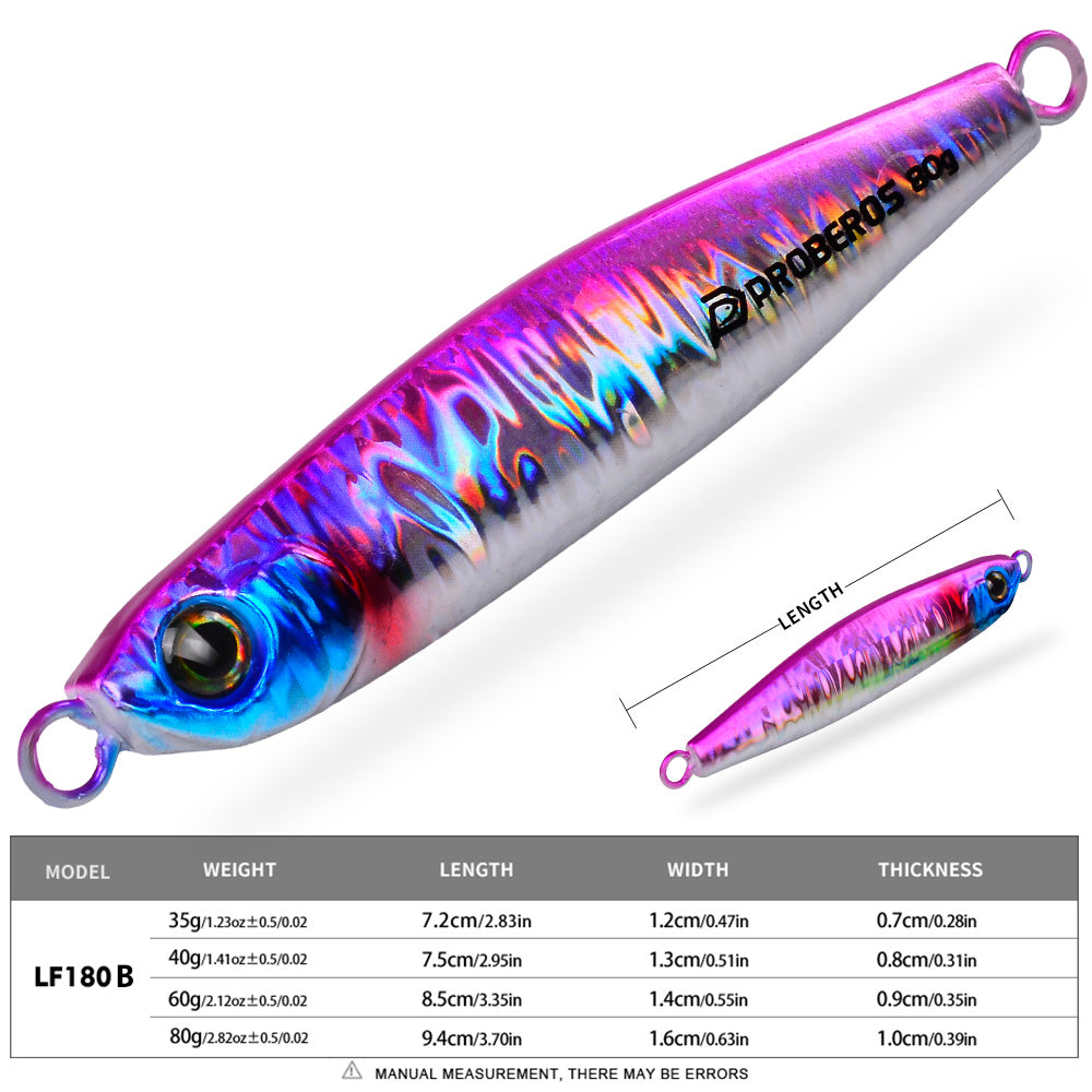 KATYUSHA Metal Jig Lure, 35g-80g, Multi-Color Holographic Fish Design&nbsp;Saltwater Vertical Jigging Bait, Realistic 3D Eye Finish