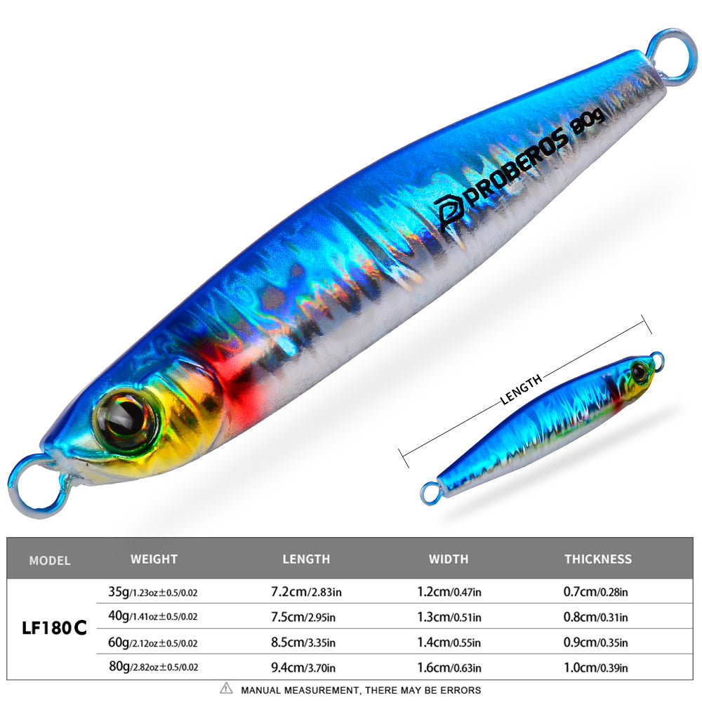 KATYUSHA Metal Jig Lure, 35g-80g, Multi-Color Holographic Fish Design&nbsp;Saltwater Vertical Jigging Bait, Realistic 3D Eye Finish