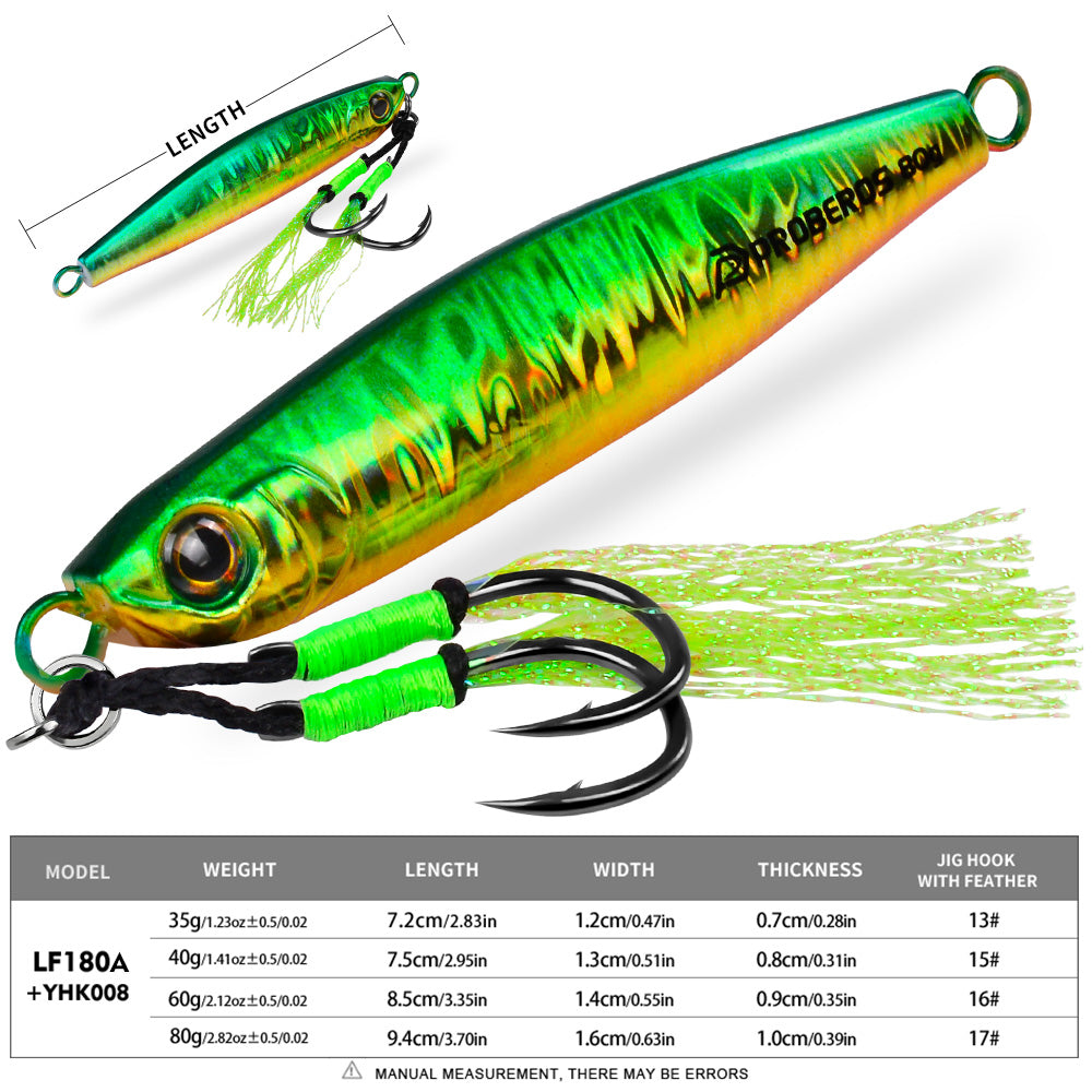 KATYUSHA Metal Jig Lure, 35g-80g, Multi-Color Holographic Fish Design&nbsp;Saltwater Vertical Jigging Bait, Realistic 3D Eye Finish£¨£©
