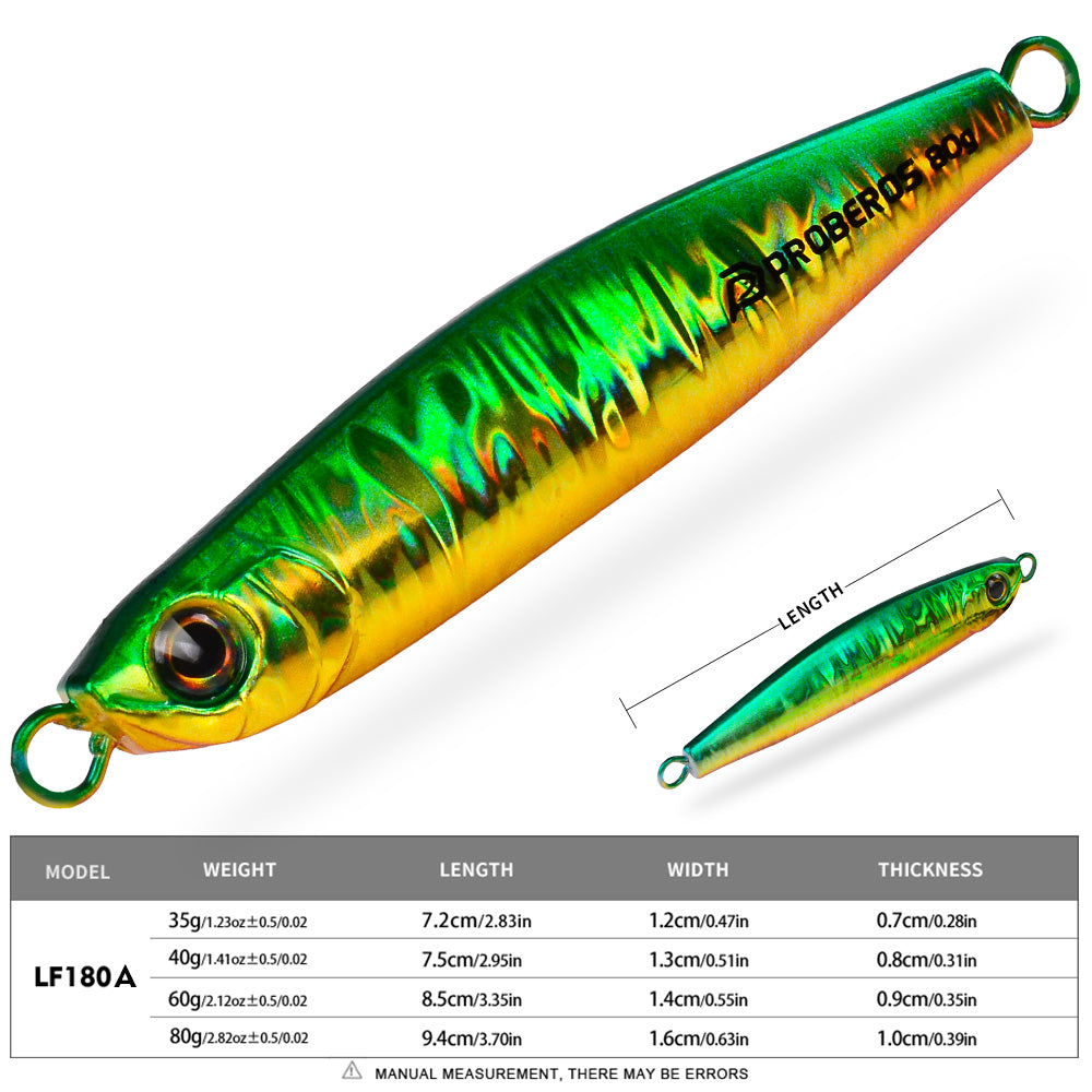 KATYUSHA Metal Jig Lure, 35g-80g, Multi-Color Holographic Fish Design&nbsp;Saltwater Vertical Jigging Bait, Realistic 3D Eye Finish