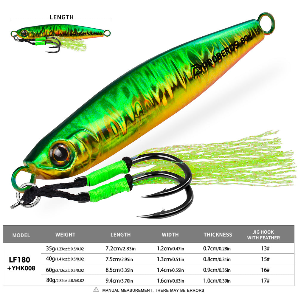 KATYUSHA Metal Jig Lure, 35g-80g, Multi-Color Holographic Fish Design&nbsp;Saltwater Vertical Jigging Bait, Realistic 3D Eye Finish£¨£©
