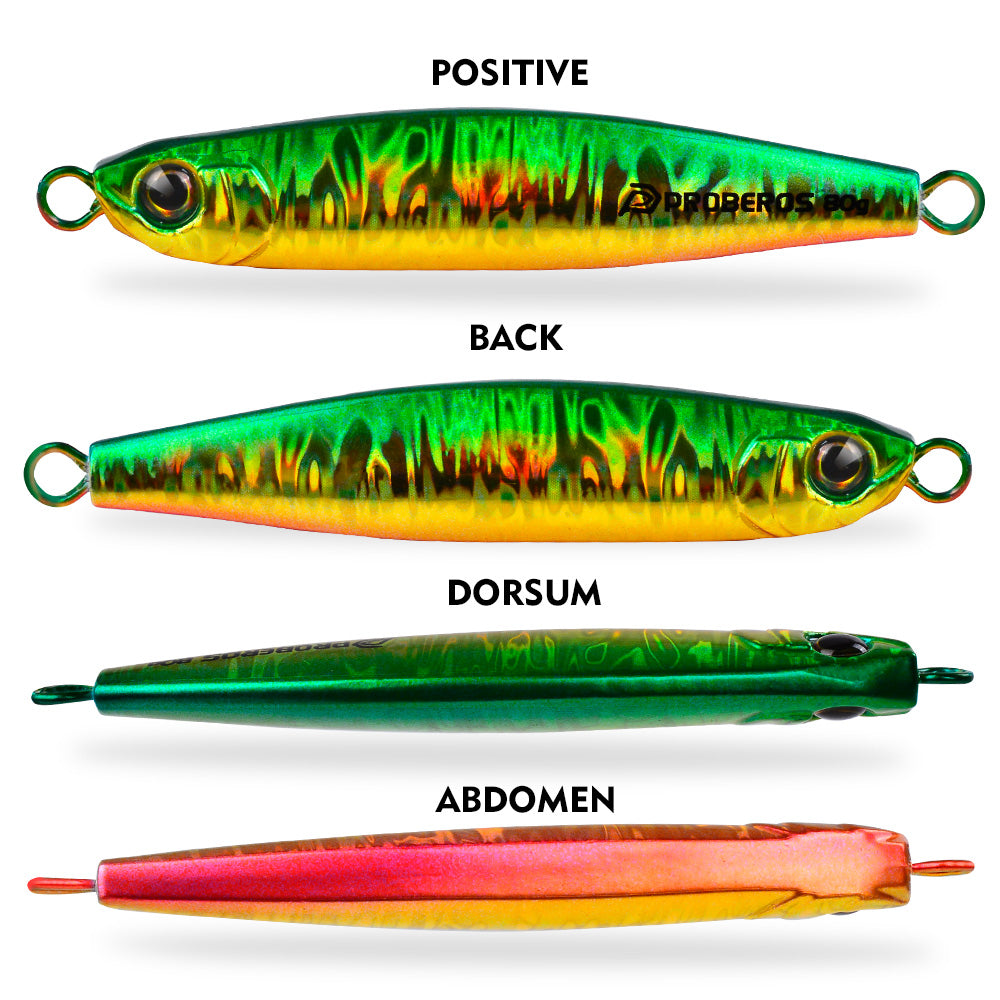 KATYUSHA Metal Jig Lure, 35g-80g, Multi-Color Holographic Fish Design&nbsp;Saltwater Vertical Jigging Bait, Realistic 3D Eye Finish£¨£©