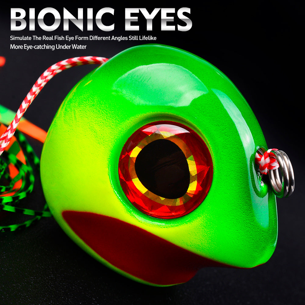 KATYUSHA Tai Rubber Jig Lure, 60g-200g, with Silicone Skirt Saltwater Tairaba Slow Pitch Jigging Bait, Big Eye Design