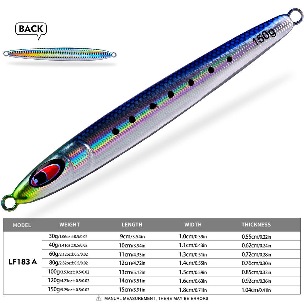 KATYUSHA Metal Jig Lure, 30g-150g, Realistic Fish Scale Design Saltwater Fast Sinking Vertical Jigging Bait
