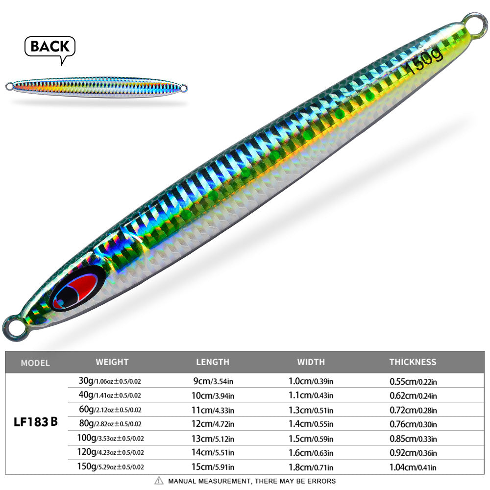 KATYUSHA Metal Jig Lure, 30g-150g, Realistic Fish Scale Design Saltwater Fast Sinking Vertical Jigging Bait