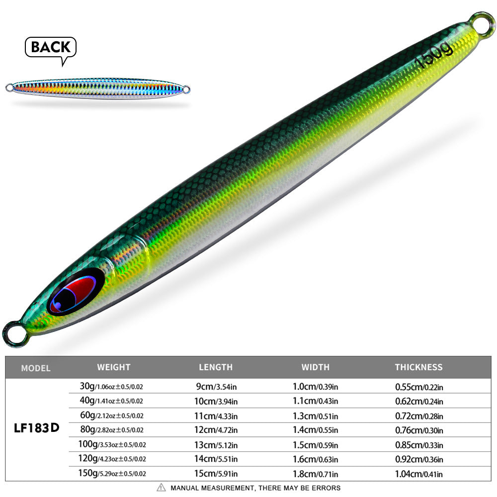 KATYUSHA Metal Jig Lure, 30g-150g, Realistic Fish Scale Design Saltwater Fast Sinking Vertical Jigging Bait
