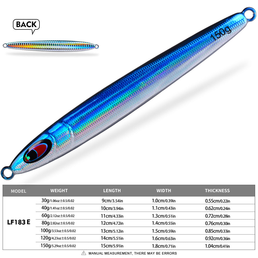 KATYUSHA Metal Jig Lure, 30g-150g, Realistic Fish Scale Design Saltwater Fast Sinking Vertical Jigging Bait