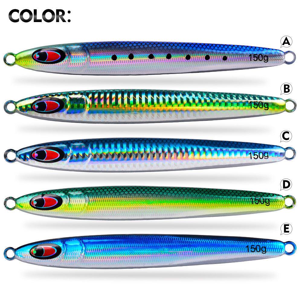 KATYUSHA Metal Jig Lure, 30g-150g, Realistic Fish Scale Design Saltwater Fast Sinking Vertical Jigging Bait
