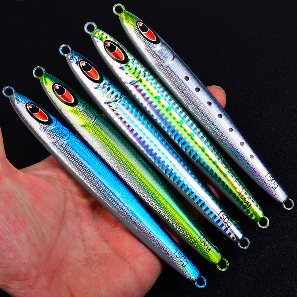KATYUSHA Metal Jig Lure, 30g-150g, Realistic Fish Scale Design Saltwater Fast Sinking Vertical Jigging Bait