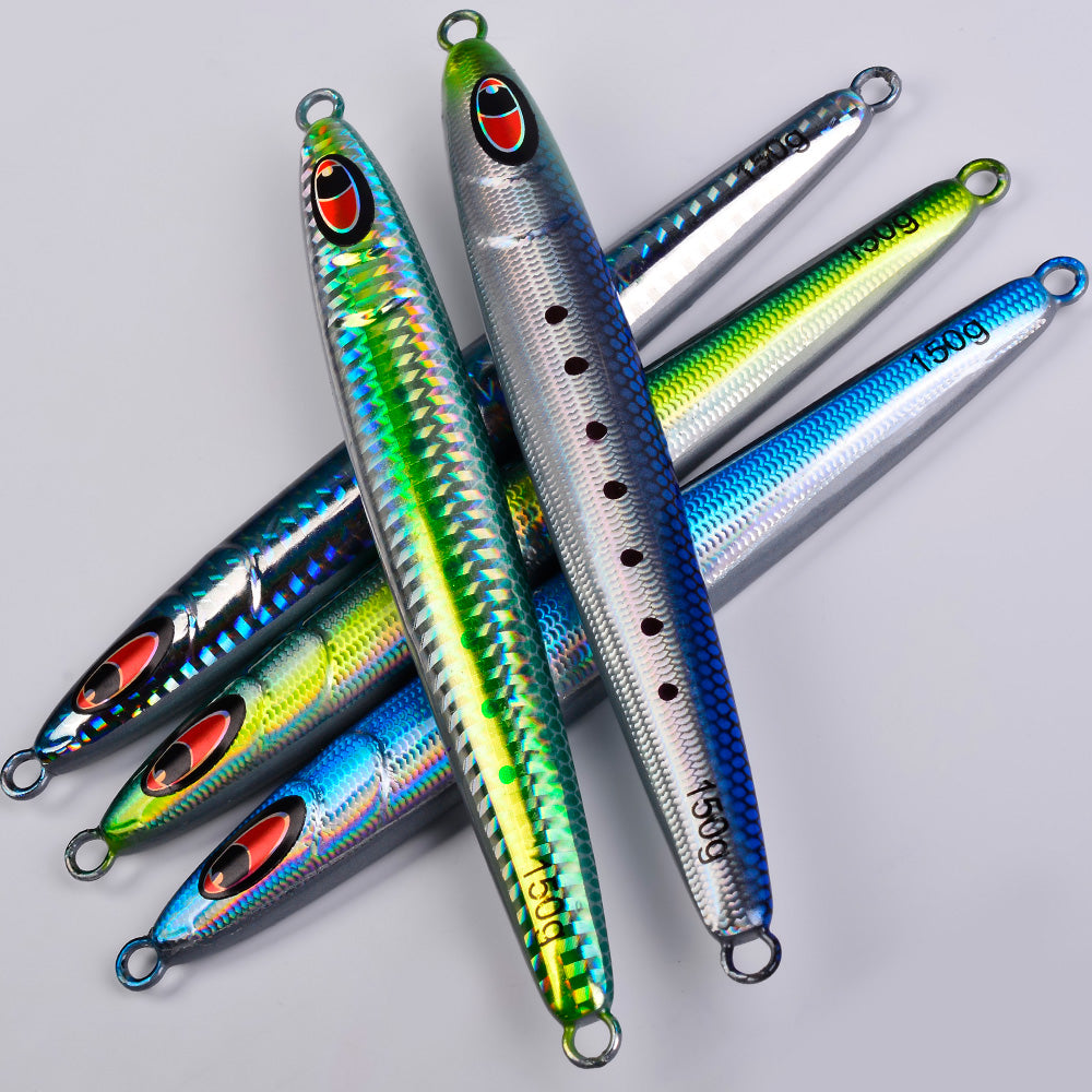 KATYUSHA Metal Jig Lure, 30g-150g, Realistic Fish Scale Design Saltwater Fast Sinking Vertical Jigging Bait