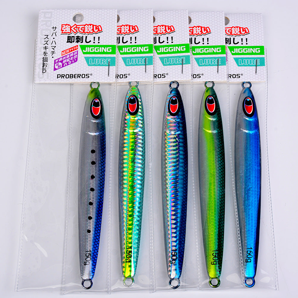 KATYUSHA Metal Jig Lure, 30g-150g, Realistic Fish Scale Design Saltwater Fast Sinking Vertical Jigging Bait