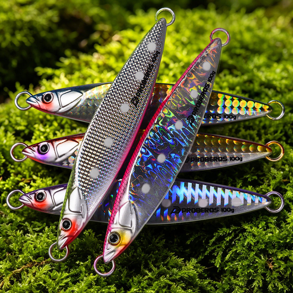KATYUSHA Metal Jig Lure, 40g-100g, 3D Realistic Fish Design Saltwater Fast Sinking Vertical Jigging Bait