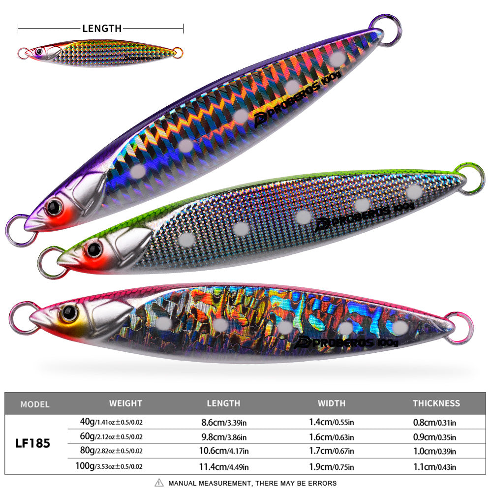KATYUSHA Metal Jig Lure, 40g-100g, 3D Realistic Fish Design Saltwater Fast Sinking Vertical Jigging Bait