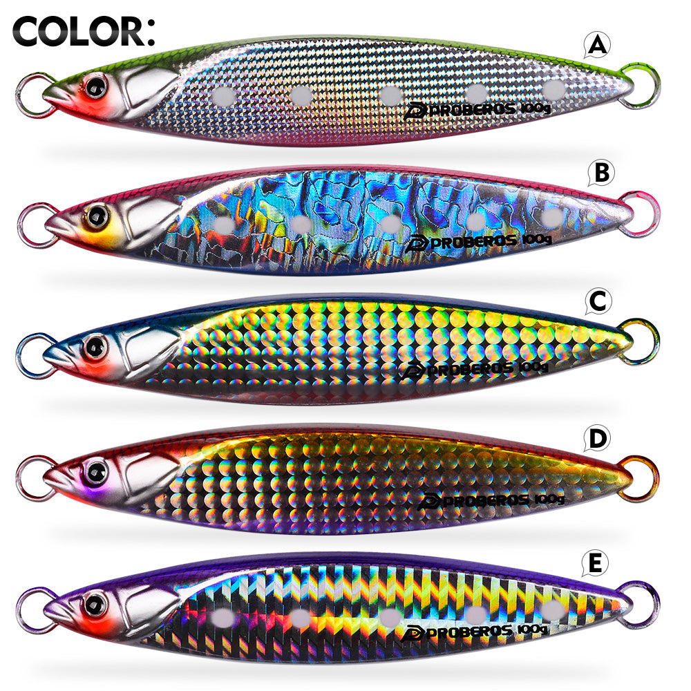 KATYUSHA Metal Jig Lure, 40g-100g, 3D Realistic Fish Design Saltwater Fast Sinking Vertical Jigging Bait