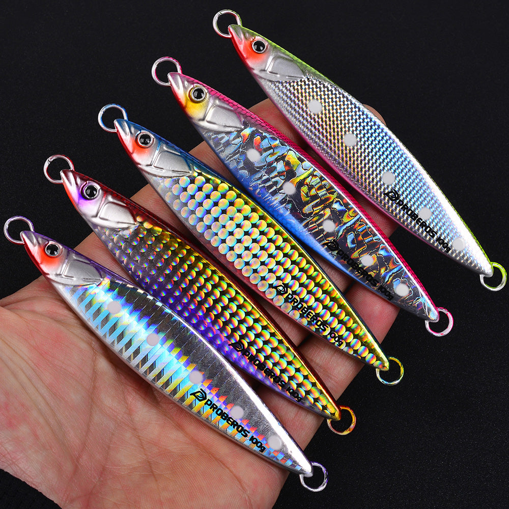 KATYUSHA Metal Jig Lure, 40g-100g, 3D Realistic Fish Design Saltwater Fast Sinking Vertical Jigging Bait