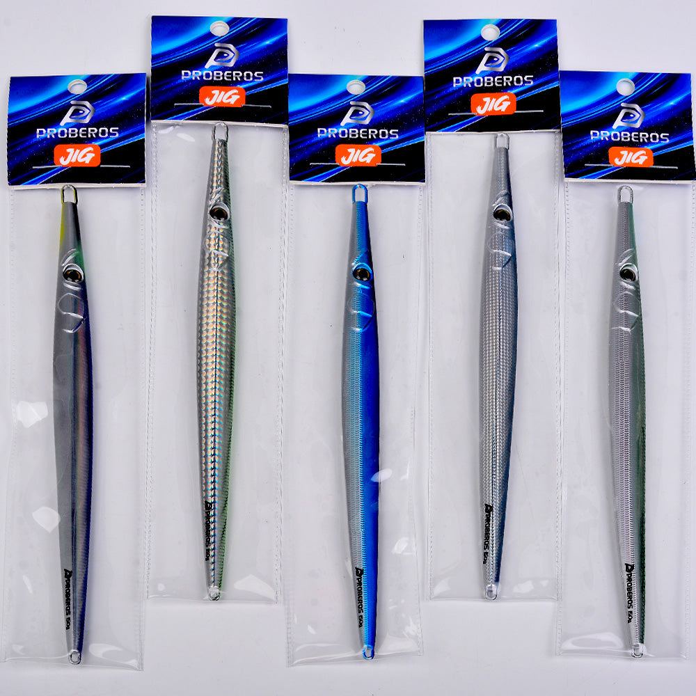 KATYUSHA Ultra-Slim Metal Jig Lure, 80g-150g, Holographic Design Saltwater Fast Sinking Deep-Sea Vertical Jigging Bait