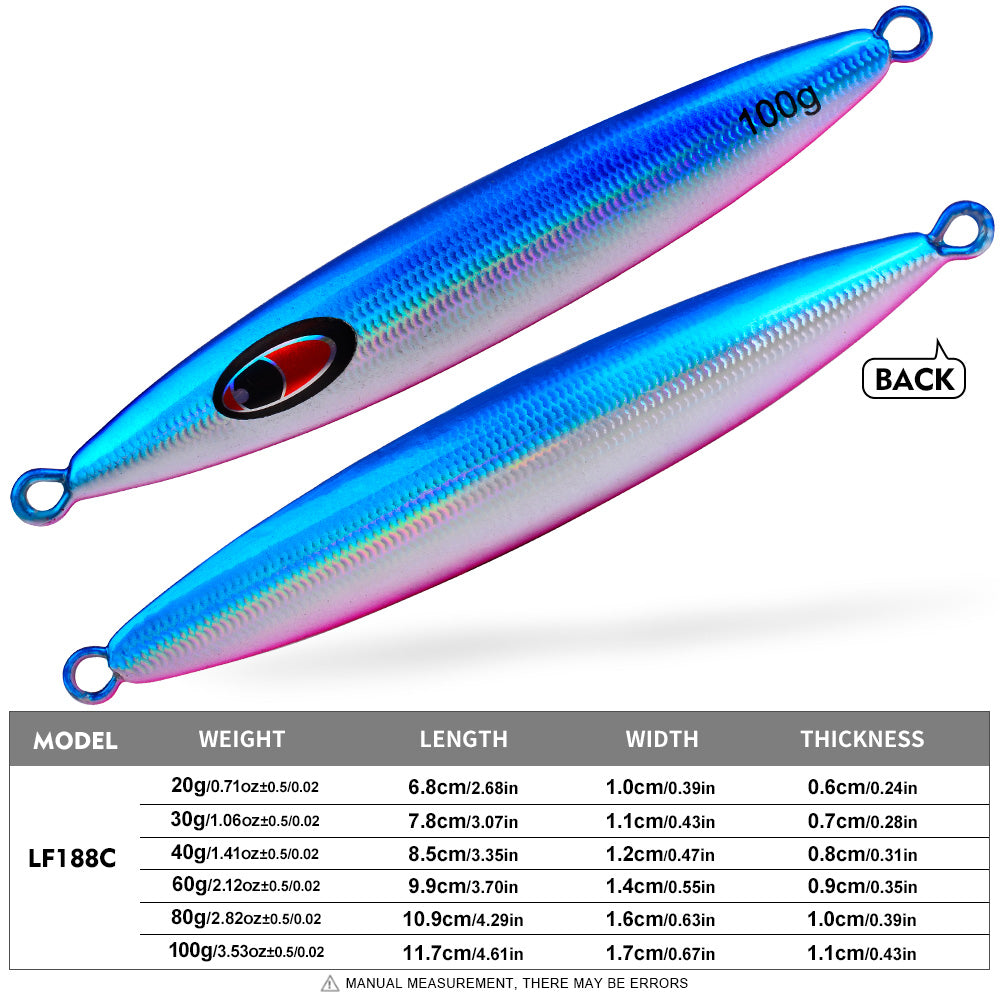 KATYUSHA Metal Jig Lure, 20g-100g, Realistic Scale Design Offshore Fishing Jig