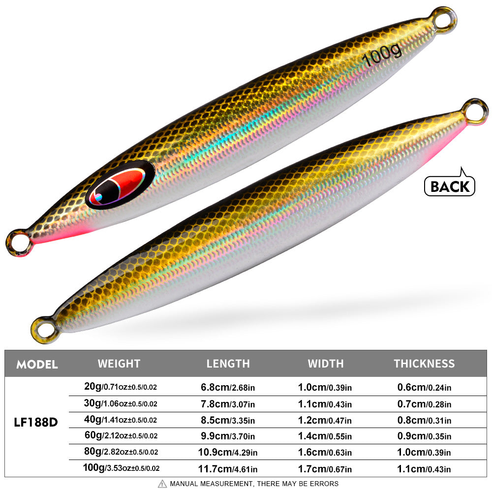 KATYUSHA Metal Jig Lure, 20g-100g, Realistic Scale Design Offshore Fishing Jig
