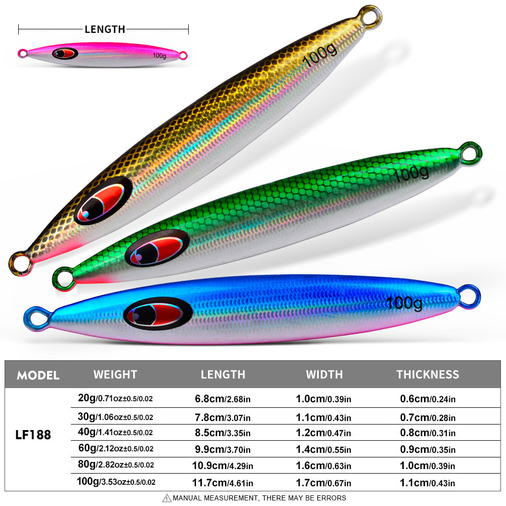 KATYUSHA Metal Jig Lure, 20g-100g, Realistic Scale Design Offshore Fishing Jig
