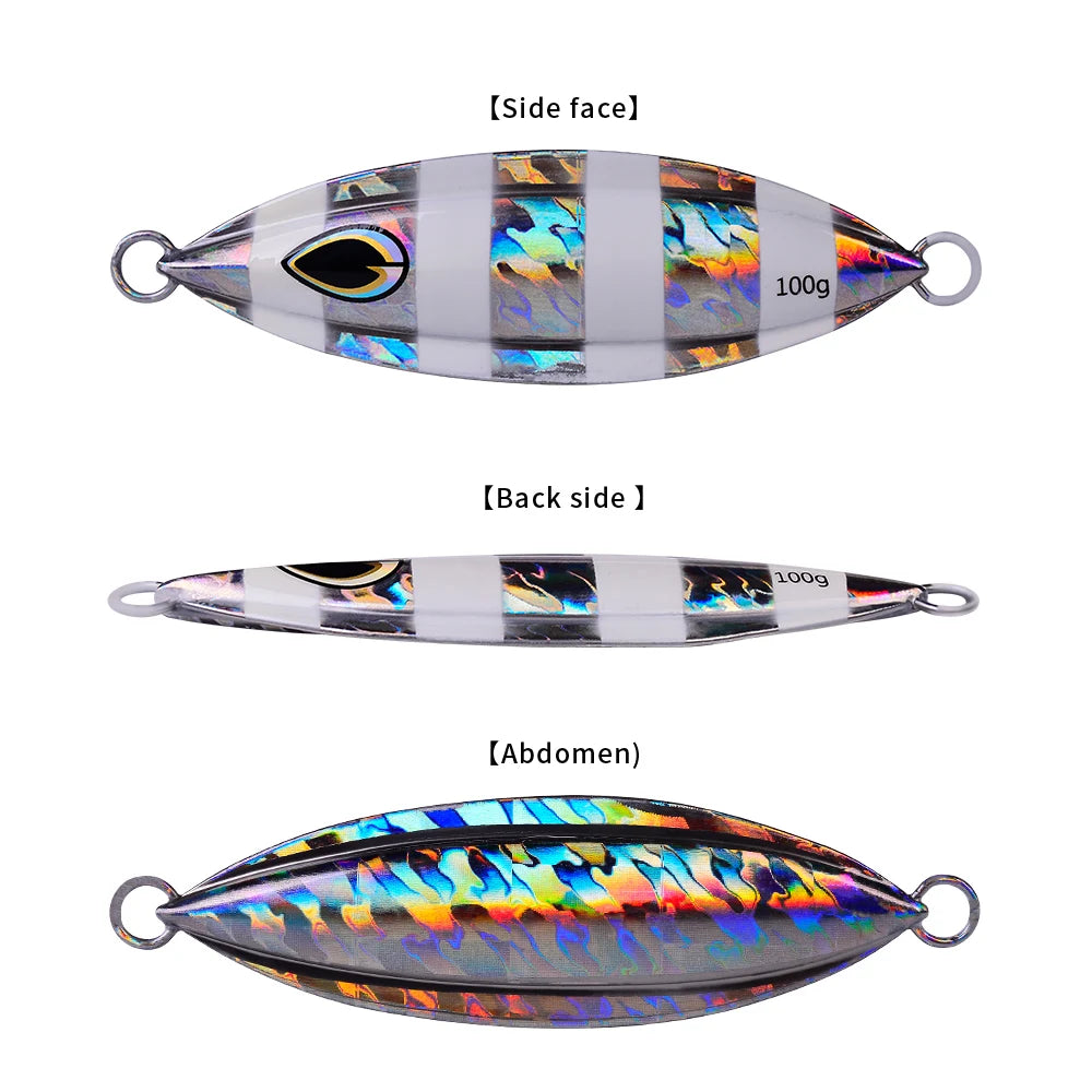 KATUYSHA   100g-150g-200g Seawater Jigging Lure Glowing Sea Fishing Lure Long Throw Metal Lure Boat Fishing Bait