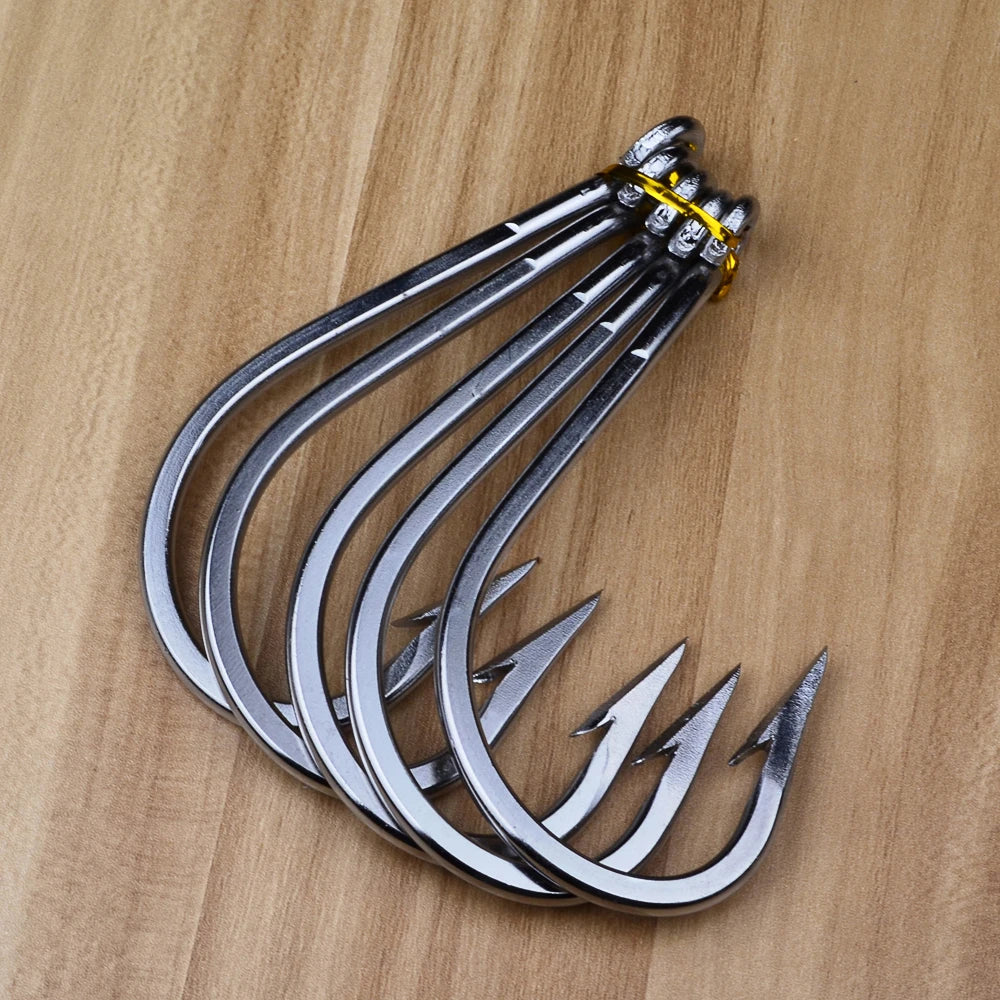 KATUYSHA Heavy Duty Deep Sea Tuna Swordfish Hooks - 316 Stainless Steel J-Hook Fast Penetration Anti-Slip