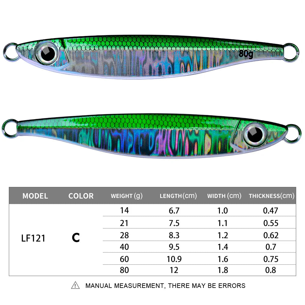 KATUYSHA 1PC Drag Metal Jig Spoon 14-80g Trolling Jigging Fish Sea Bass Hard Bait Fast Sinking Fishing Lure Wobbler Lure