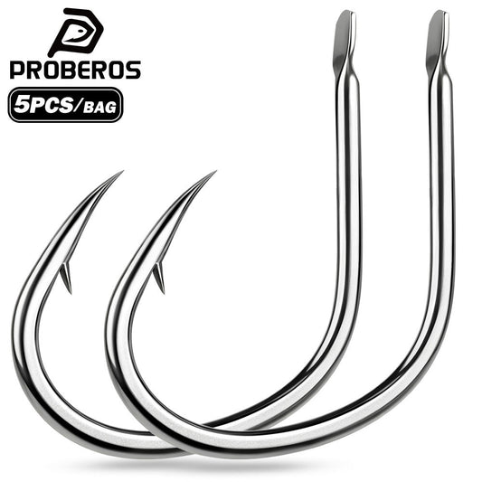 PROBEROS SJ57 Stainless Steel Circle Fishing Hooks, 1/0#-9/0# Heavy Duty Hooks