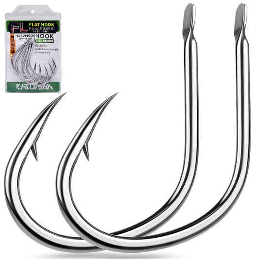 KATYUSHA SJ57 Stainless Steel Circle Fishing Hooks, 1/0#-9/0# Heavy Duty Hooks