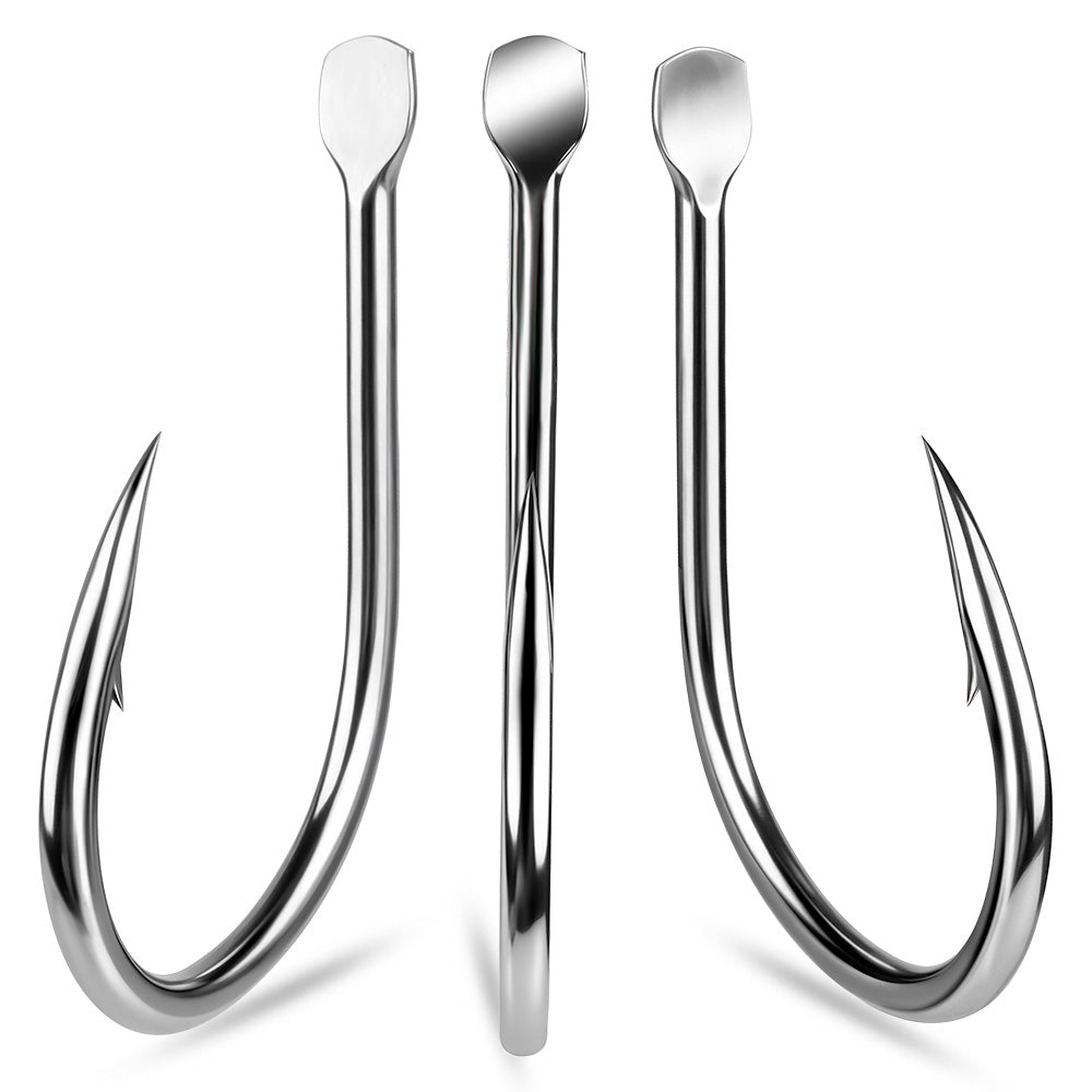 KATYUSHA SJ57 Stainless Steel Circle Fishing Hooks, 1/0#-9/0# Heavy Duty Hooks
