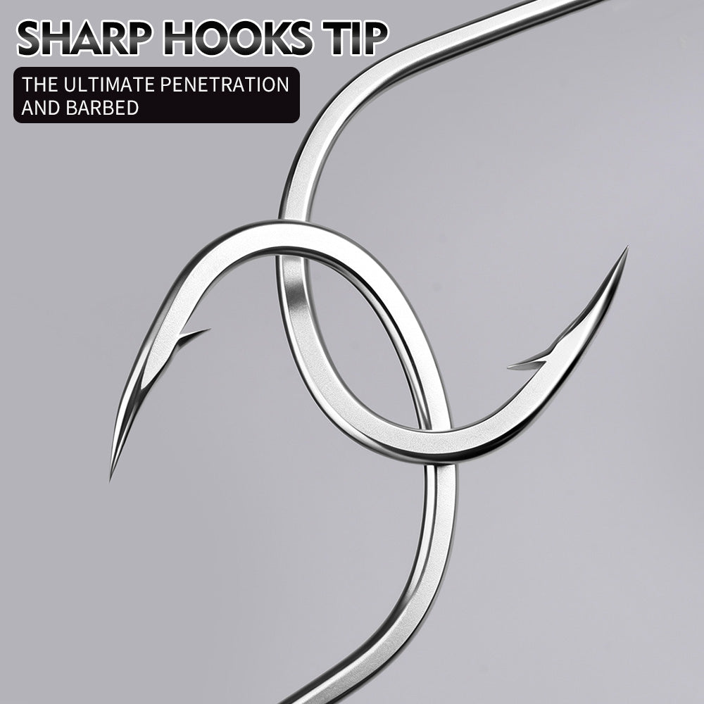 KATYUSHA SJ58 Stainless Steel Circle Fishing Hooks, 1/0#-9/0# Heavy Duty Offshore Hooks
