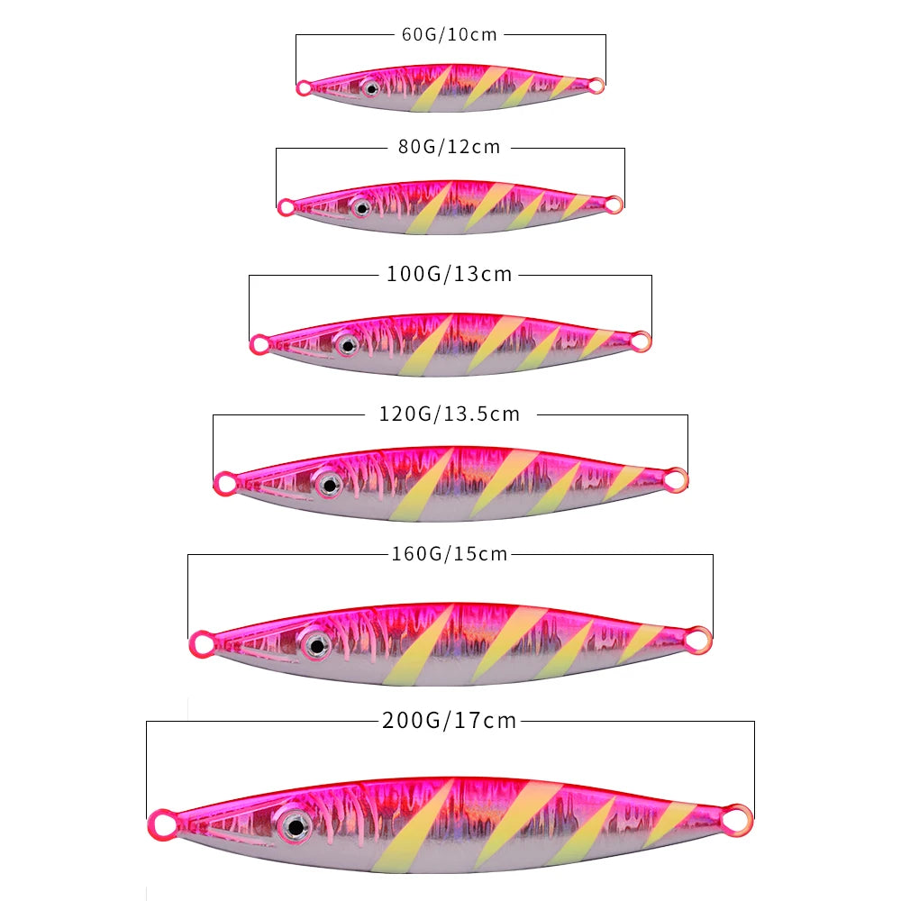 KATUYSHA   60g-200gGlowing Sea Fishing Lure Long Throw Metal Lure Boat Fishing Bait Seawater Jigging Lure