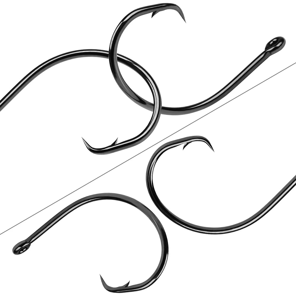KATUYSHA 4#-7/0# Wholesale Anti-Rust Jig Hooks - High Carbon Steel with Fast Penetration Micro-Serrated Tip