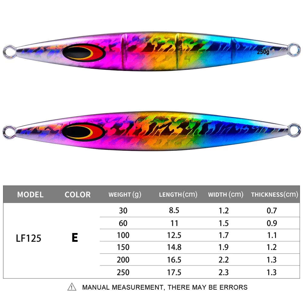 KATUYSHA 1PCS Slow Cast Jigging Bait 30-60-100-150-200-250g Metal Jigs Fishing Lures Artificial Hard Wobbler Bass Fishing Tackle