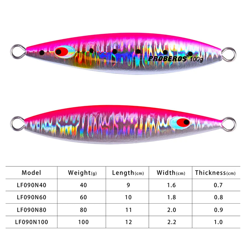 KATUYSHA 40g-60g-80g-100gGlowing Sea Fishing Lure Long Throw Metal Lure Boat Fishing Bait Seawater Jigging Lure