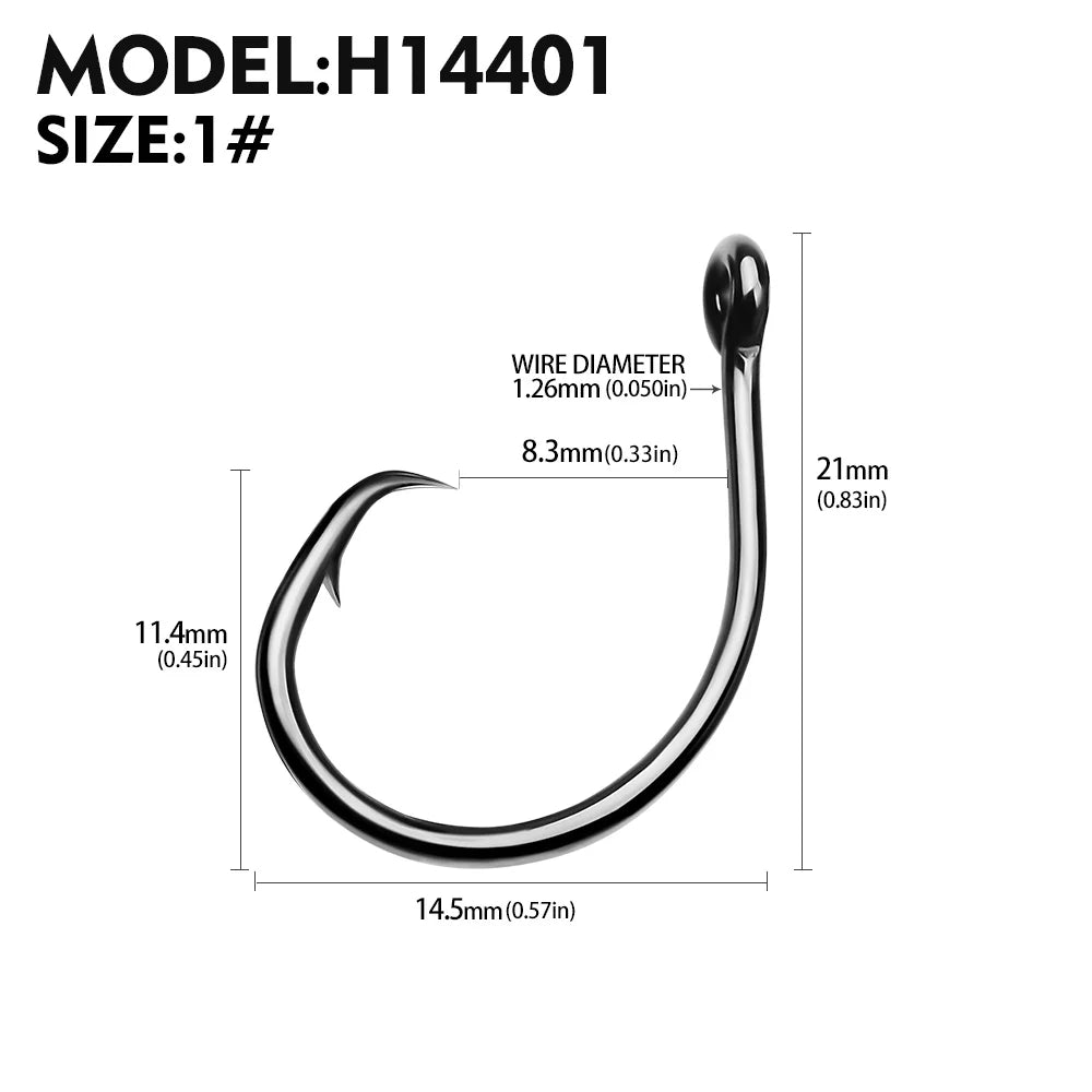 KATUYSHA   High Carbon Steel Jig Fishing Hook - Annealed for Reduced Brittleness
