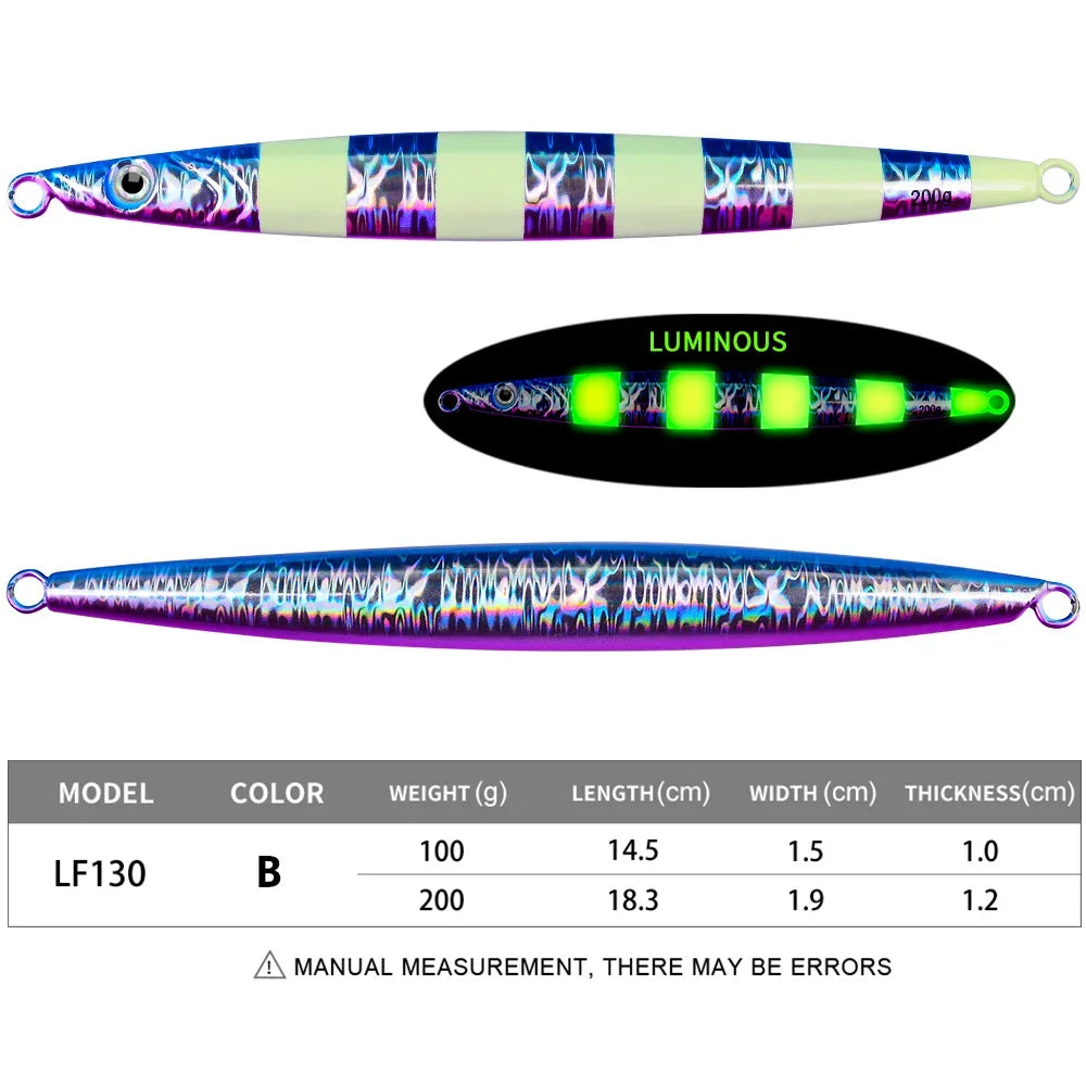 KATUYSHA  1PC Metal Fishing Lure 100g-200g Artificial Jigging Baits Sinking Hard Jig Wobblers Trolling Swimbait Fishing Tackle