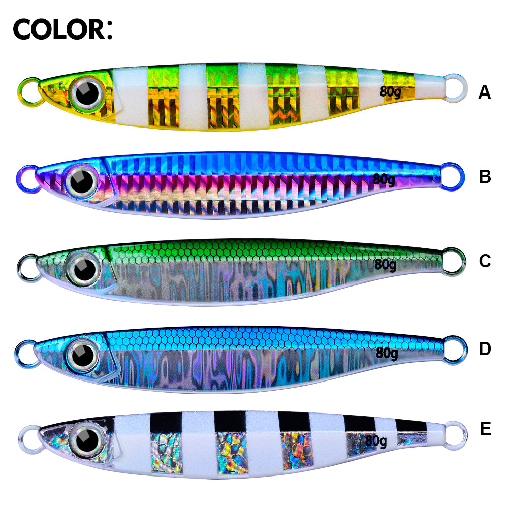 KATUYSHA 1PC Drag Metal Jig Spoon 14-80g Trolling Jigging Fish Sea Bass Hard Bait Fast Sinking Fishing Lure Wobbler Lure
