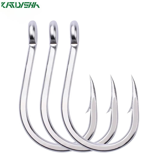 KATUYSHA  2025  Direct Stainless Steel Heavy Jig Hooks - Reinforced for Deep Sea Tuna Fishing