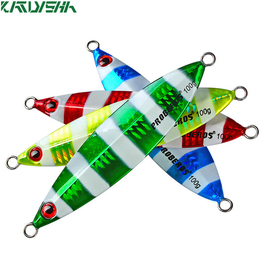 KATUYSHA  80g-100g-120g Glowing Sea Fishing Lure Seawater Jigging Long Throw Metal Lure  Lure Boat Fishing Bait
