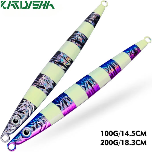 KATUYSHA  1PC Metal Fishing Lure 100g-200g Artificial Jigging Baits Sinking Hard Jig Wobblers Trolling Swimbait Fishing Tackle